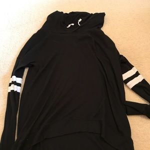 Long Sleeve Black Striped Sleeve Tee